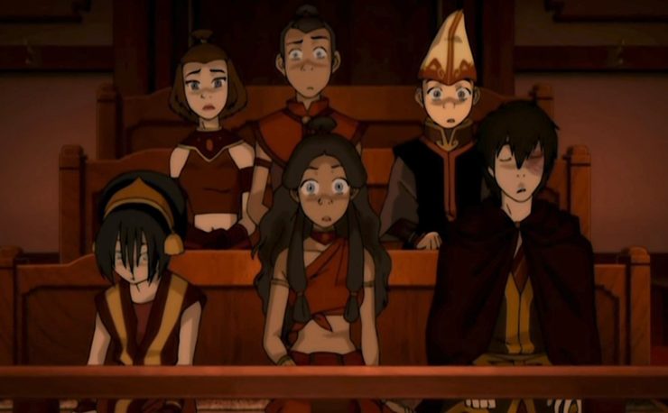 Avatar: The Last Airbender, The Ember Island Players, the Avatar gang watching the play in shock