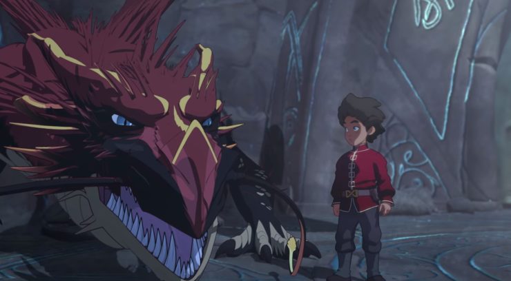 The Dragon Prince, Ezran and dragon