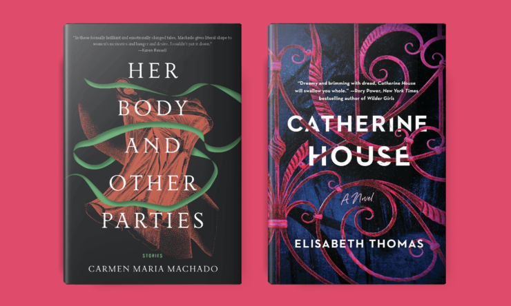 book covers: Her Body & Other Parties; Catherine House