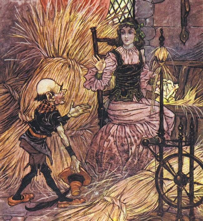 Illustration for the fairy tale Rumpelstiltskin