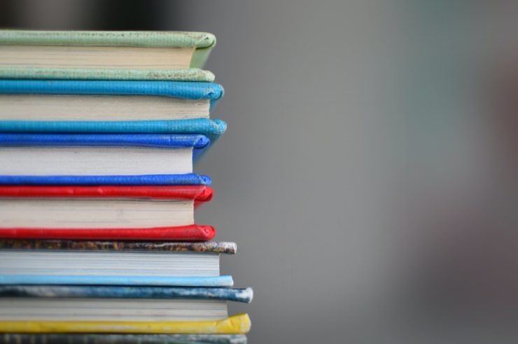 photo of a stack of books