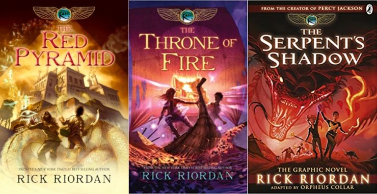 covers for Rick Riordan's Kane Chronicles