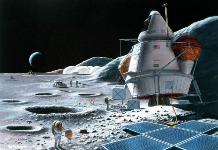 artists concept of a lunar base