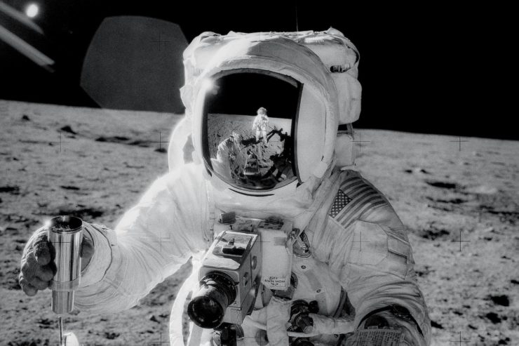 astronaut Alan L Bean on the moon during the Apollo 12 mission