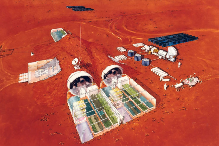 Artist's conception of a Martian habitat