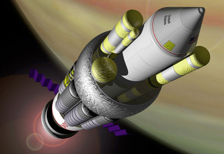 An artist's conception of Project ORION; from NASA