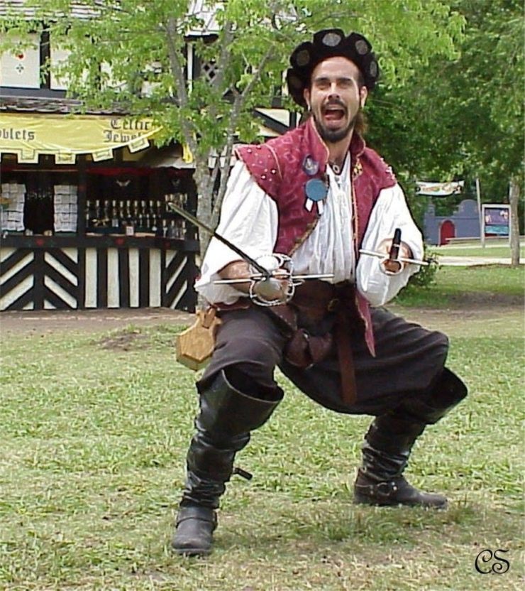 Author Christopher Buehlman as Tybalt in a Renaissance Faire