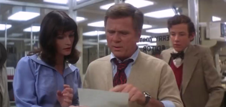 Lois Lane, Perry White, and Jimmy Olsen in Superman (1978)