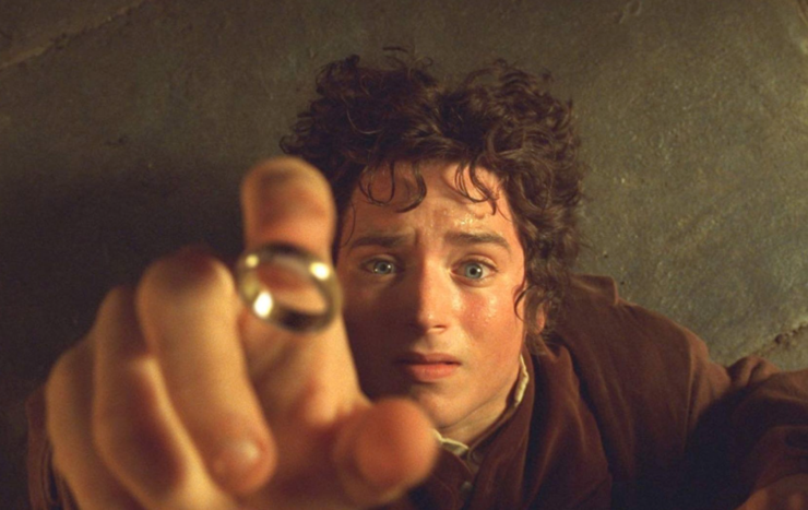 Frodo (Elijah Wood) in Peter Jackson's The Lord of the Rings: The Fellowship of the Ring