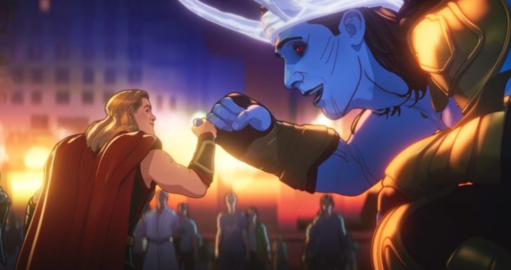 What If...? Thor only child, Thor and Frost Giant Loki secret handshake