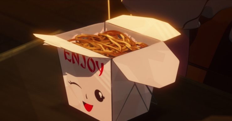 What If...? season one finale, Chinese food carton with smiley face
