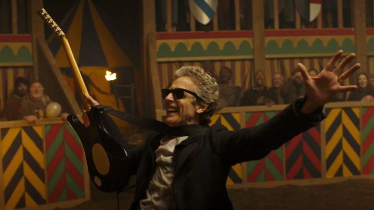 Doctor Who, The Magician's Apprentice, Peter Capaldi with electric guitar