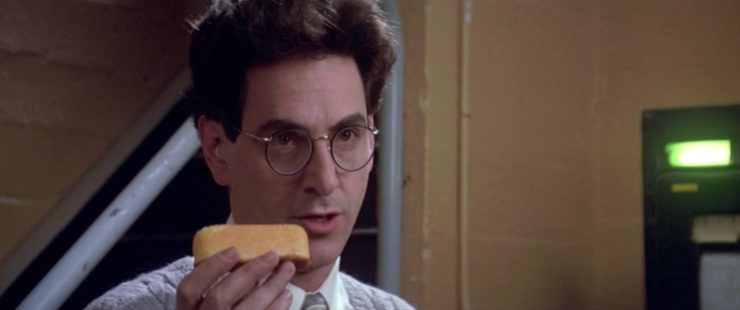 Egon with a Twinkie from Ghostbusters