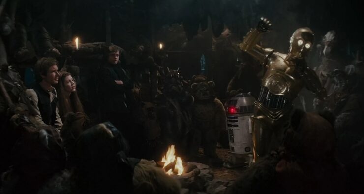 Return of the Jedi, C-3PO and Ewoks, storytelling
