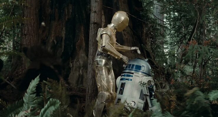 Return of the Jedi, C-3PO and Ewoks and R2