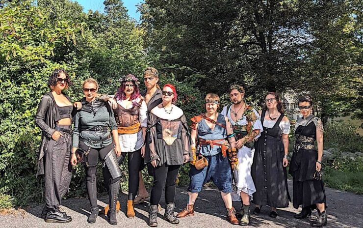 A group of nerds gather for a Renaissance Festival. 