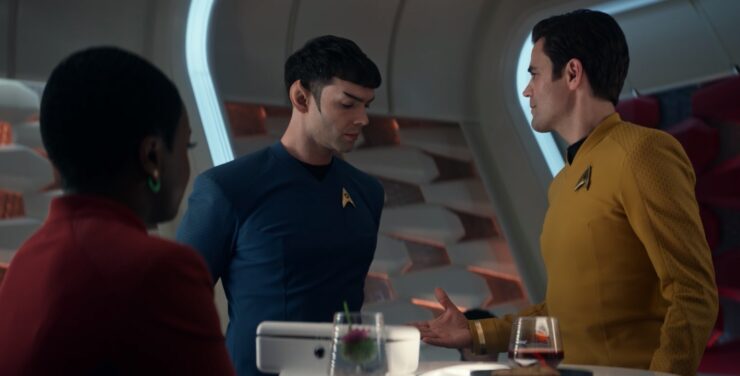 Star Trek: Strange New Worlds, Kirk/Spock meetcute