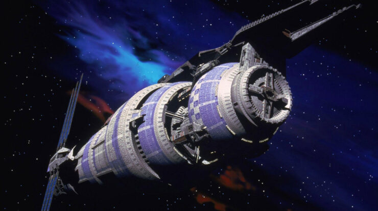 The Babylon 5 space station from the TV series Babylon 5