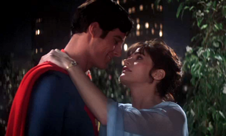Superman and Lois Lane in a screenshot from Superman (1978)