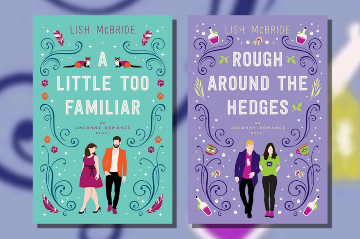 Book covers of Lish McBride's Uncanny Romance novels