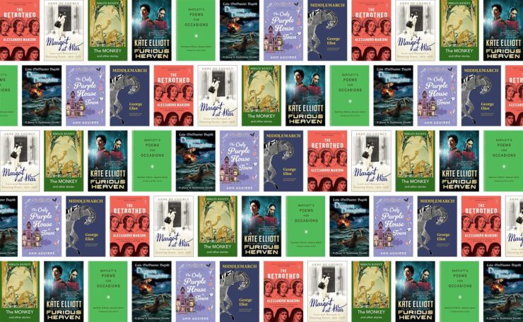 Book covers from Jo Walton's reading list, January 2024