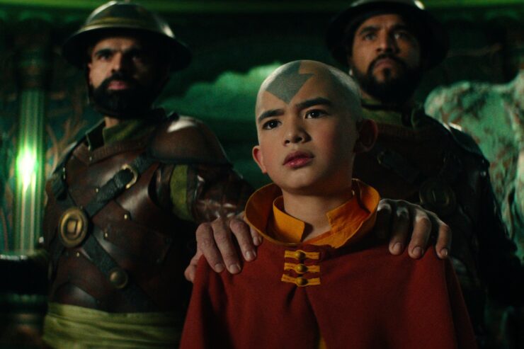 Gordon Cormier as Aang in season 1 of Avatar: The Last Airbender