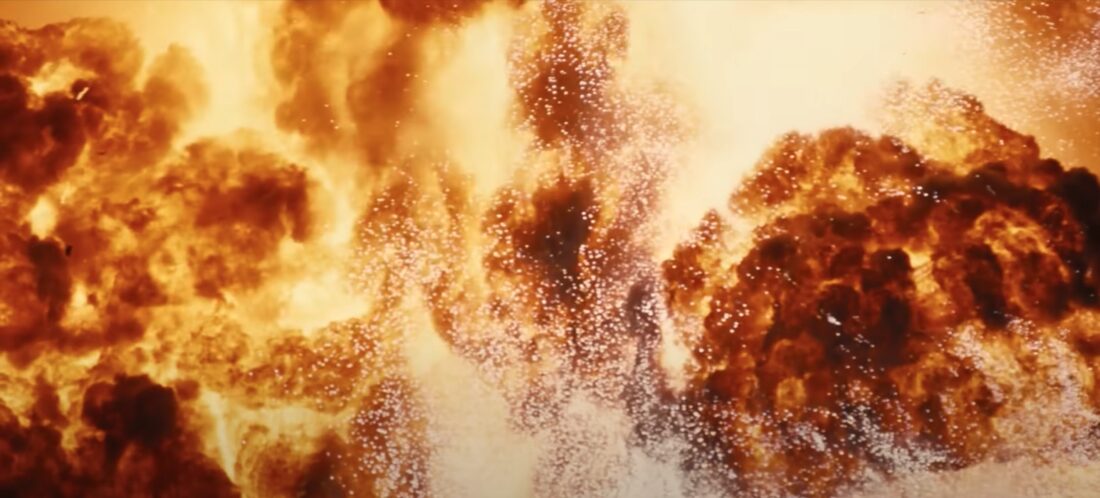 A close-up image of an atomic blast in Christopher Nolan's Oppenheimer