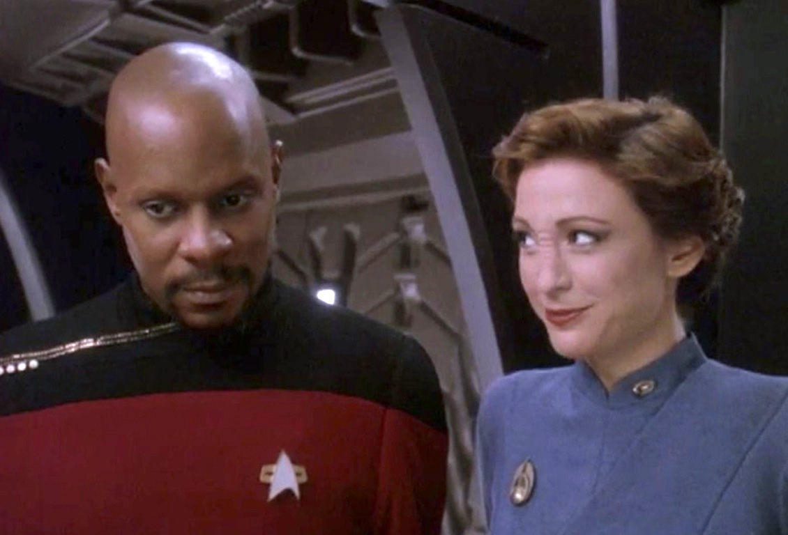 Image from Star Trek: Deep Space 9 depicting Sisko and Kira