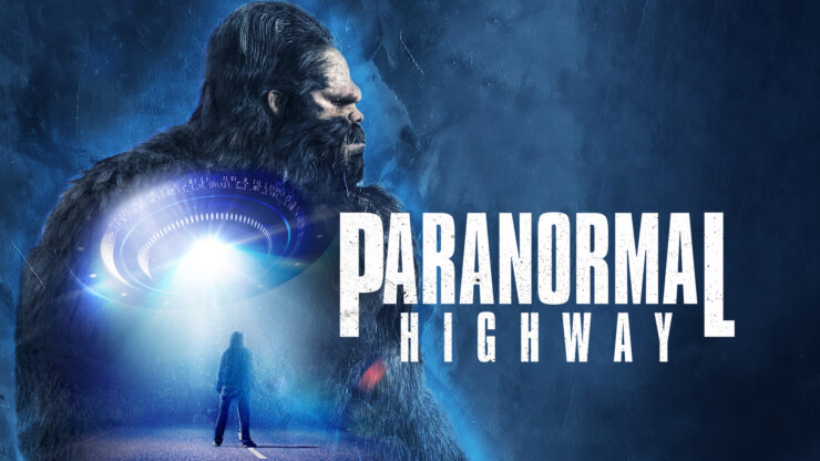 Show Logo of Paranormal Highway, showing Bigfoot and a UFO