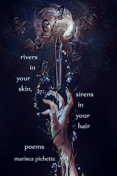 Cover of Rivers in Your Skin, Sirens in Your Hair, a poetry collection