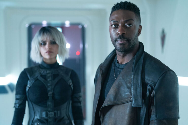 Moll and Booker in a scene from Star Trek: Discovery "Mirrors"