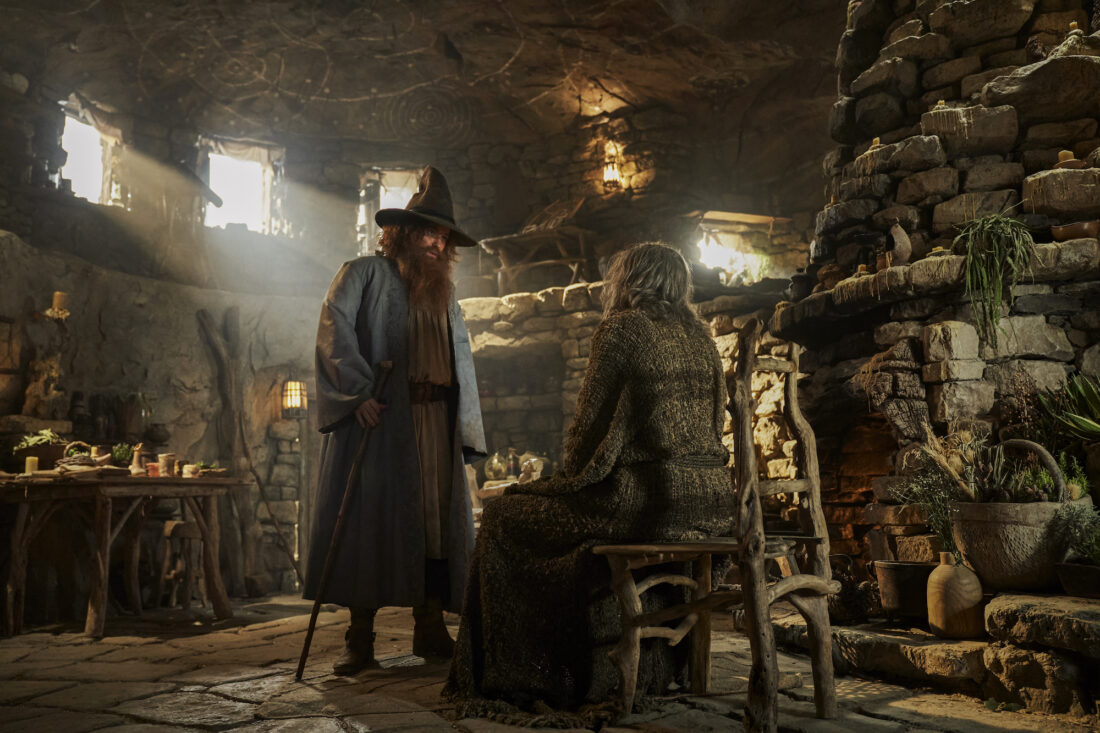 Tom Bombadil with Gandalf in The Rings of Power