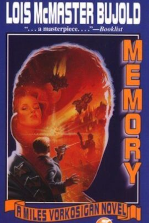 Cover of Lois McMaster Bujold, showing Miles firing into a red-tinged battle scene