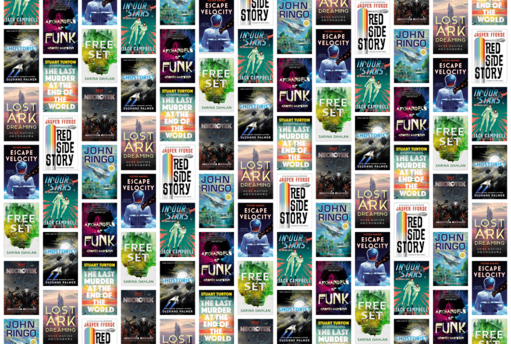 Collage of book covers for 10 new science fiction titles publishing in May 2024