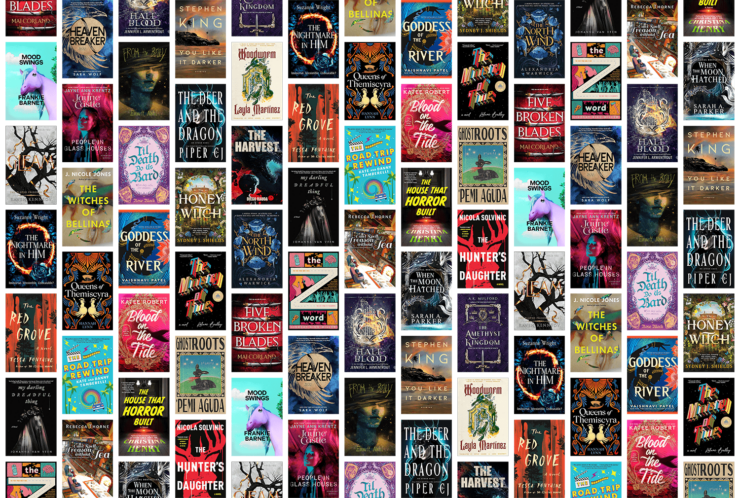 Collage of book covers for 30 genre-crossover titles publishing May 2024