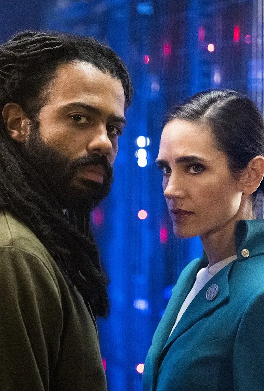 Daveed Diggs and Jennifer Connelly in Snowpiercer season 4
