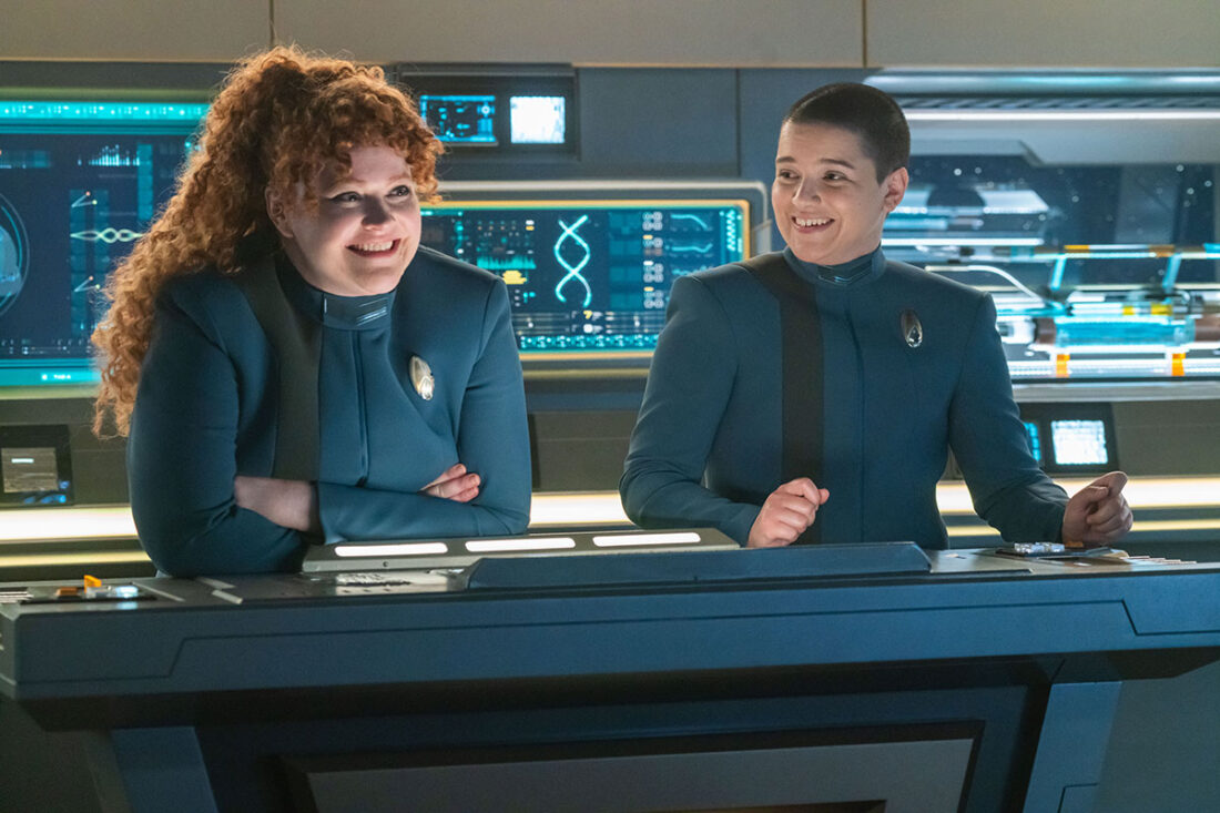 Tilly and Adira in a scene from Star Trek: Discovery "Eirgah"