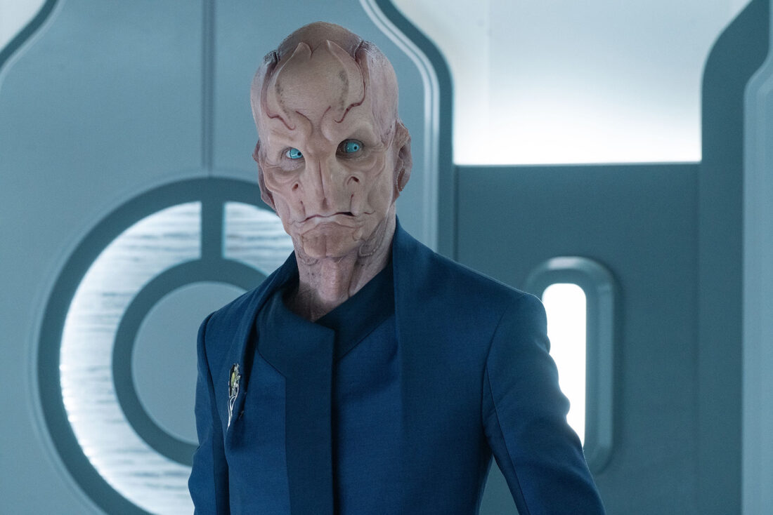 Saru (Doug Jones) at Federation Headquarters in Star Trek: Discovery “Lagrange Point”