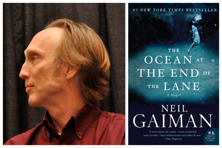 Henrick Selick and image of Neil Gaiman's Ocean at the End of the Lane cover
