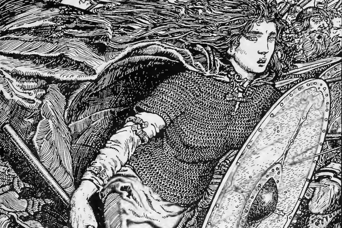 Illustration of the Viking shieldmaiden Lagertha