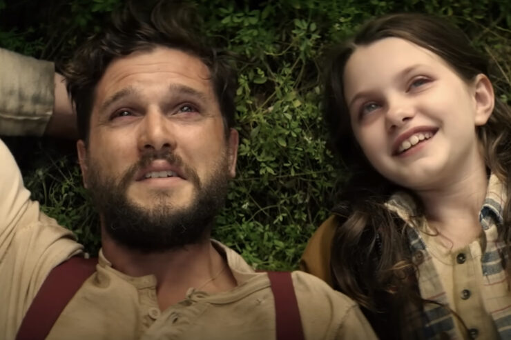 Kit Harington and girl in The Beast Within