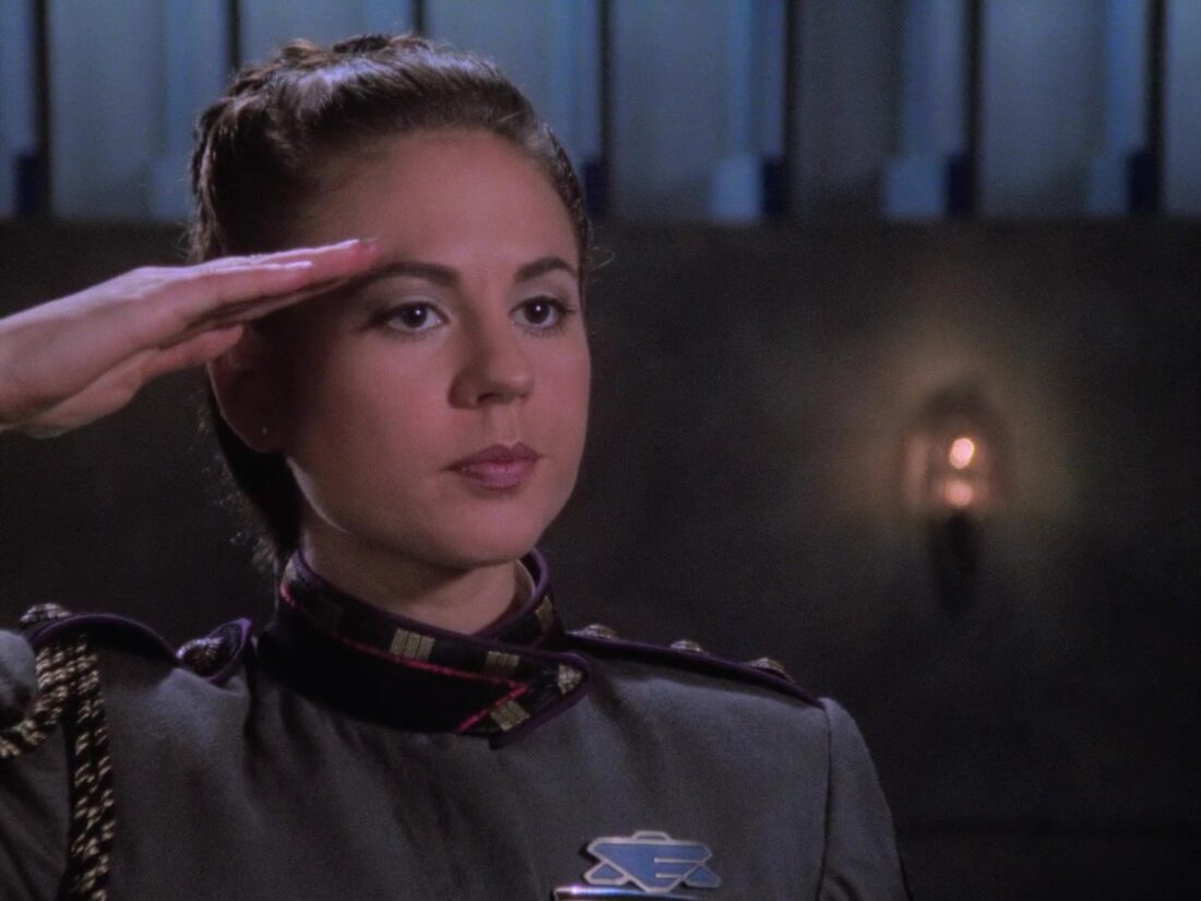 Major Lianna Kemmer in a scene from Babylon 5 "Survivors"
