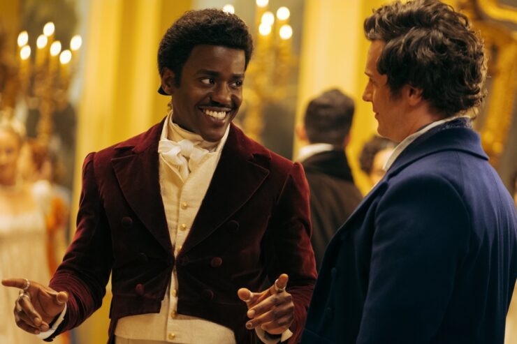 The Doctor (Ncuti Gatwa) flirting with Rogue (Jonathan Groff) in "Rogue", Doctor Who