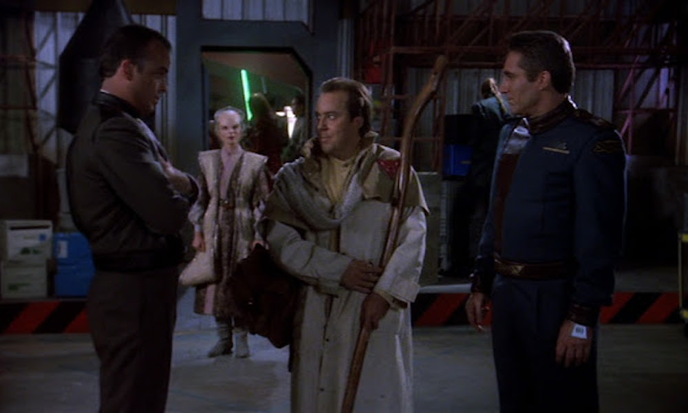 Jinxo (Tom Booker) sets off on his quest for the Grail in a scene from Babylon 5: "Grail"