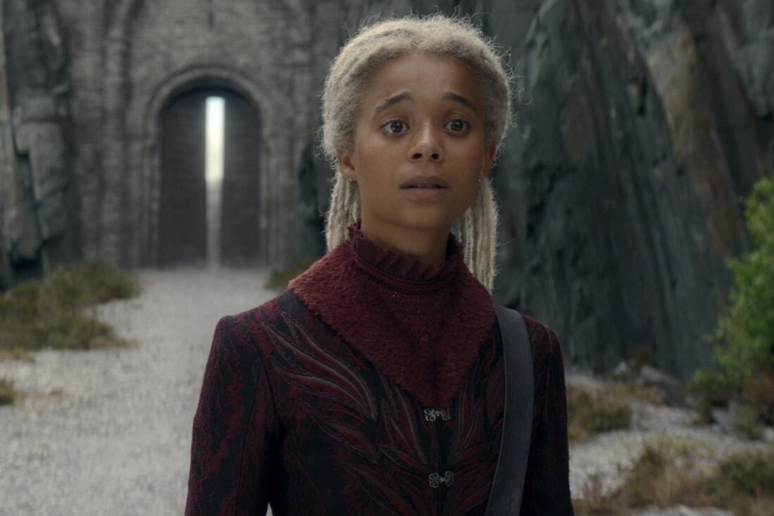 Rhaena (Phoebe Campbell) in a scene from House of the Dragon, season 2 episode 7