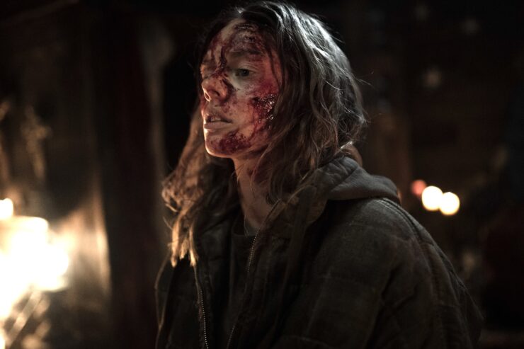 Azrael (Samara Weaving) in AZRAEL movie.