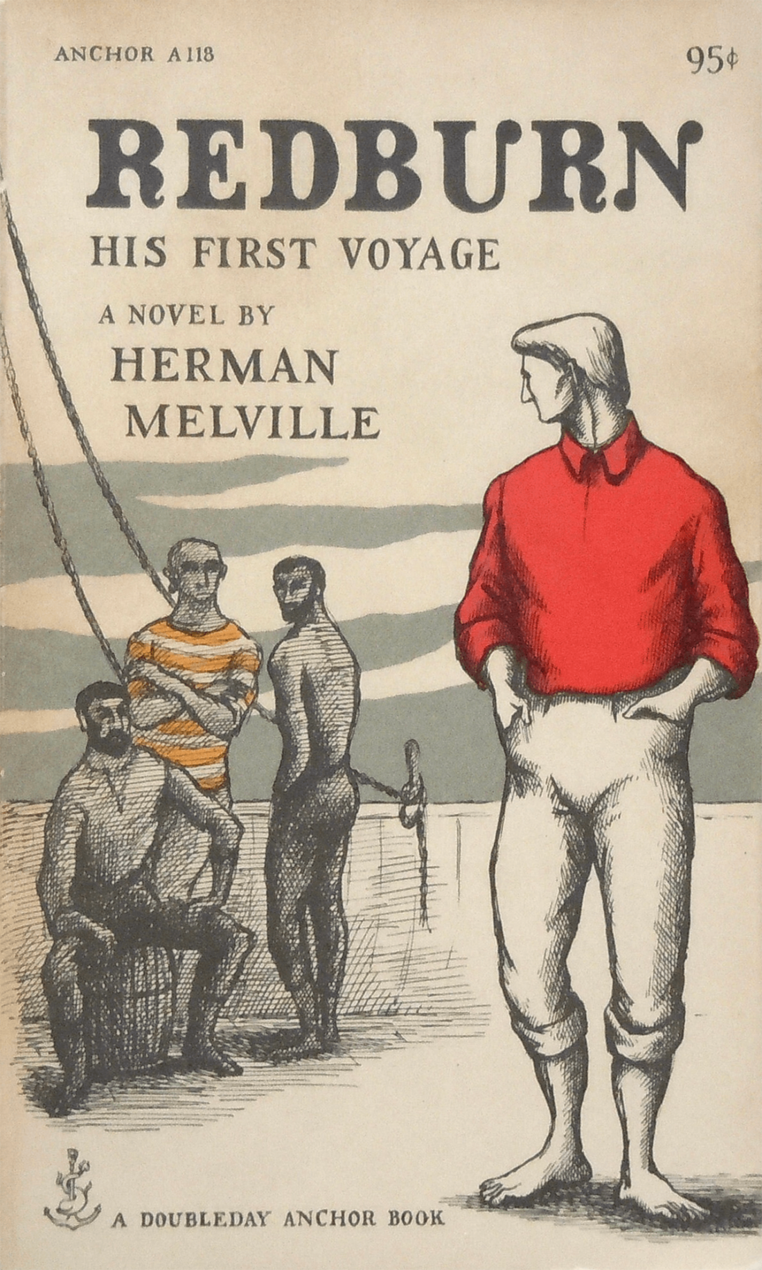 Cover of Herman Melville's Redburn with cover art by Edward Gorey