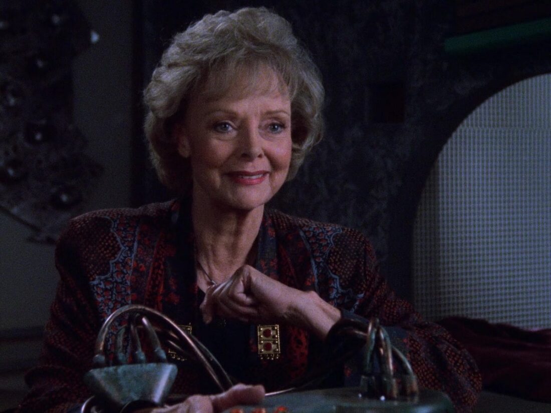 Guest star June Lockhart in a scene from Babylon 5 "The Quality of Mercy"