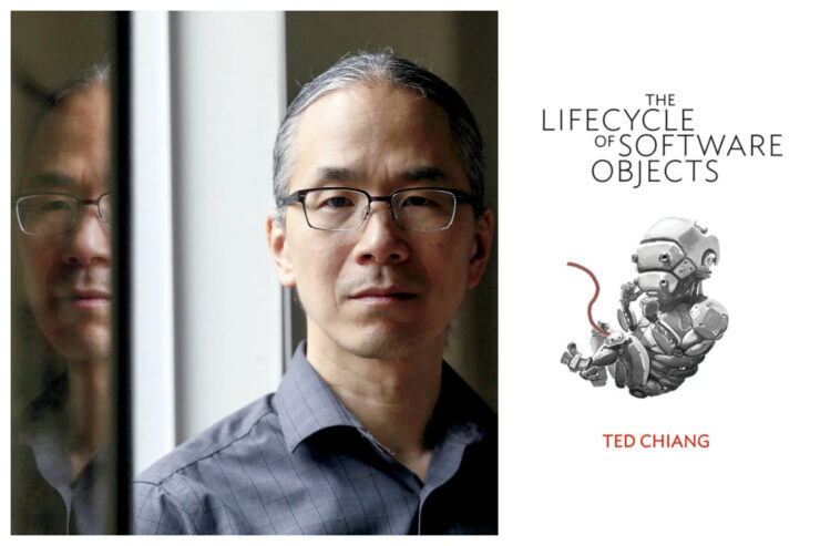 Ted Chiang and cover of The Lifecycle of Software Objects