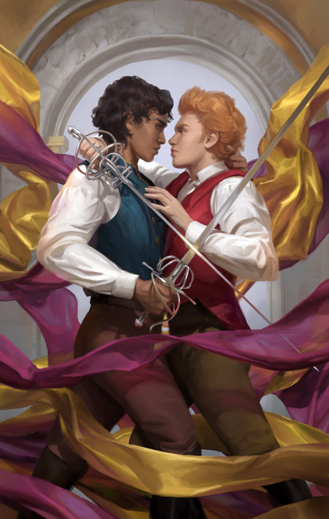 Final cover art for Freya Marske's Swordcrossed; Art by Cynthia Sheppherd